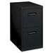 Lorell File/File Mobile Pedestal Files - 2-Drawer 15 x 22.9 x 28 - 2 x Drawer(s) for File - Letter - Security Lock Ball-bearing Suspension - Black - Powder Coated - Steel - Recycled