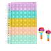 Kuriozud Push Pop Bubble Notebook Silicone Cover Paper Notebook Workbook