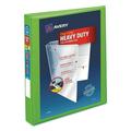 Avery Heavy-Duty View Binder with DuraHinge and One Touch EZD Rings 3 Rings 1 Capacity 11 x 8.5 Chartreuse Each