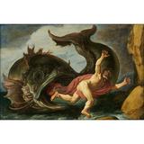 24 x36 Gallery Poster Pieter Lastman - Jonah and the Whale 1621