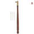 JETTINGBUY 1PC French Embroidery Needles Tambour Crochet Hook Luneville Hook with 3 Needles