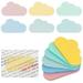 Skycase Transparent Sticky Notes 300 Sheets 6 Pack Waterproof Translucent Color Memo Pad Clear Self-Sticky Annotation Reusable Colored Cloud Sticky Notes for School Office Home 80 Ã— 45mm 6 Colors