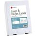 MACO White Laser/Ink Jet Address Label Permanent Adhesive - 1 x 2.62 Length - Rectangle - Laser Inkjet - White - 30 / Sheet - 7500 / Box