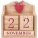 Vintage Wooden Blocks Perpetual Calendar Wooden Perpetual Desk Calendar Home and Office Decoration