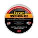 Scotch 35 Vinyl Electrical Color Coding Tape 3 Core 0.75 X 66 Ft Red | Bundle of 10 Rolls