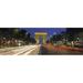 Panoramic Images PPI62885L View Of Traffic On An Urban Street Champs Elysees Arc De Triomphe Paris France Poster Print by Panoramic Images - 36 x 12