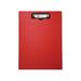 Mobile OPS Portfolio Clipboard with Low-Profile Clip 1/2 Capacity 8 1/2 x 11 Red