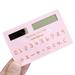 Aibecy Mini Card Size Calculator Ultra-thin Cute Cartoon Solar Powered Calculator 8 Digits Display Portable for Office School Students Stationery Supplies