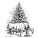 Christmas Tree. /Nline Engraving 19Th Century. Poster Print by (24 x 36)