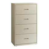 UrbanPro 4-Drawer Modern Metal Lateral File Cabinet in Light Gray