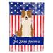 Carolines Treasures BB3114CHF Patriotic USA Border Collie Red White Flag Canvas House Size Large multicolor