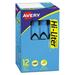 2PK Avery HI-LITER Desk-Style Highlighters Light Blue Ink Chisel Tip Light Blue/Black Barrel Dozen (07746)