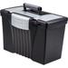 Storex-1PK Portable Letter/Legal Filebox With Organizer Lid Letter/Legal Files 14.5 X 10.5 X 12 Black