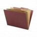 Nature Saver Classification Folder with Pocket Divider - 8.50 x 11 - Red