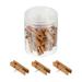 Uxcell Wooden Push Pins Decorative Pushpin with Clip for Craft Art Brown 30 Pack
