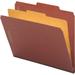 Nature Saver Red Recycled Pressboard Classification Folders 10 per Box