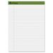 Earthwise by Ampad Recycled Writing Pad 8 1/2 x 11 3/4 40 Sheets/Pad 4/Pack -TOP40102