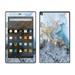 Skin Decal For Amazon Fire Hd 8 Tablet / Blue Gold Grey Marble Pattern Clouds