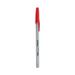 Universal UNV27412 Medium 1 mm Stick Ballpoint Pen - Red Ink Gray/Red Barrel (1 Dozen)