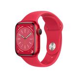 Apple Watch Series 8 GPS + Cellular 41mm (PRODUCT)RED Aluminum Case with (PRODUCT)RED Sport Band - M/L. Fitness Tracker Blood Oxygen & ECG Apps Always-On Retina Display