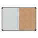Universal UNV43742 24 in. x 18 in. Melamine Cork/Dry Erase Board - Tan/White Surface Aluminum/Plastic Frame