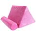 Pillow Soft Pad for Lap Multi-Angle Tablet Pillow Stand Tablet Holder Dock Reading Stand for Bed Compatible with iPad Kindle Galaxy Tab E-Reader Pink