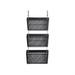 Mesh Three-Pack Wall Files with Hanger Letter Black