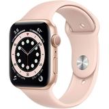 Restored Apple Watch Series 6 (GPS 44mm) Gold Case + Pink Sand Sport Band (Refurbished)