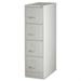 Lorell Vertical file - 4-Drawer 15 x 25 x 52 - 4 x Drawer(s) for File - Letter - Vertical - Security Lock Ball-bearing Suspension Heavy Duty - Light Gray - Steel - Recycled