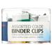 Officemate Medium Binder Clips Assorted Colors 24 Clips per Tub (31029)