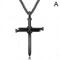 Fashion Stainless Steel Nail Rope Cross Pendant Necklace Jewelry For Men Present