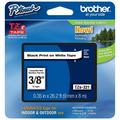 Genuine Brother 3/8 (9mm) Black on White TZe P-touch Tape for Brother PT-1290 PT1290 Label Maker