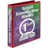 Samsill Economy 1-1/2 Round Ring View Binders - 1 1/2 Binder Capacity - Letter - 8 1/2 x 11 Sheet Size - 350 Sheet Capacity - 3 x Round Ring Faste | Bundle of 2 Each