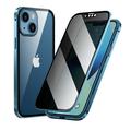 Dteck Case for iPhone 13 6.1-inch Magnetic Adsorption Metal Case Anti Spy Privacy Double Side Tempered Glass Full Cover 360Â° Anti-peeping Protective Case Blue