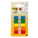 Post-itÂ® Flags in Portable Dispenser .47 in. x 1.7 in. 20 Each of Red Bright Orange Yellow Green and Blue 100 Flags/Pack