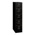 HON 5-Drawer Filing Cabinet - 310 Series Full-Suspension Letter File Cabinet 26-1/2d Black (H315)