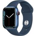 Restored Apple Watch Series 7 GPS + Cellular 41mm Blue Aluminum Case with Abyss Blue Sport Band (Refurbished)