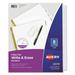 Avery(R) Big Tab(TM) Write & Erase Dividers 23078 8 White Tabs 1 Set