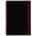 Black n Redâ„¢ Twinwire Soft Cover Business Notebook 11 3/4 x 8 1/4 Ruled 70 Pages (35 Sheets) Black/Red (E67008)