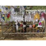 Prayer flags at the Great Monastery where the Sri Maha Bodhi Tree is located