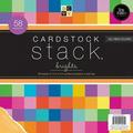 DCWV Single-Sided Cardstock Stack 12 X12 58/Pkg-Brights White Core 29 Solid Colors/2ea