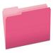 Colored File Folders 1/3-Cut Tabs: Assorted Letter Size Pink/Light Pink 100/Box | Bundle of 10 Boxes