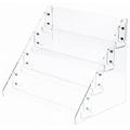 Plymor Clear Acrylic 4-Level Boxed Greeting Card Display Rack 15.5 W x 11 D x 12.75 H