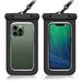 2 Pack Floatable IPX8 Universal Waterproof Case Dry Bag Cellphone Pouch for iPhone Galaxy Google Pixel up to 6.9 Black