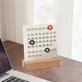 Creative Perpetual Calendar Birthday Gift Ornaments DIY Date Record Table Calendar for Desktop Furnishing Decoration white