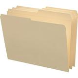 Smead File Folders with Reinforced Tab Letter - 8 1/2 x 11 Sheet Size - 3/4 Expansion - 1/2 Tab Cut - Top Tab Location - Assorted Position Tab Position - 11 pt. Folder Thickness - Manila - Manila -