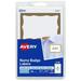 Avery Name Tags 2-1/3 x 3-3/8 Gold Border 100 Badges (05146)