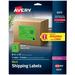 Avery Neon Shipping Labels for Laser Printers Assorted: Green Pink Yellow Labels 8-1/2 x 11 15 Neon Labels (5975)