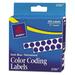 3Pc Avery Avery Handwrite-Only Permanent Self-Adhesive Round Color-Coding Labels In Dispensers 0.25\ Dia. Dark Blue 450-Roll (5793)