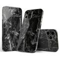 Design Skinz Smooth Black Marble Full Body Skin Decal Wrap Kit Compatible with Apple iPhone 12 Pro (Screen Trim & Back Skin)